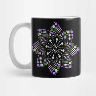 Seamless Repeating Geometric Mandala Dot Art Genderqueer Pride Pattern Mug